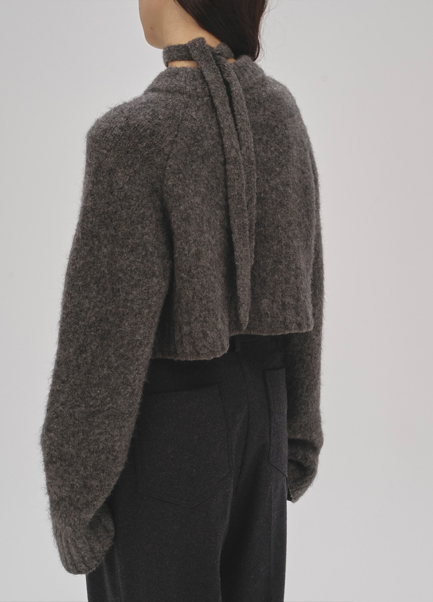 2WAY刷毛短版開襟衫